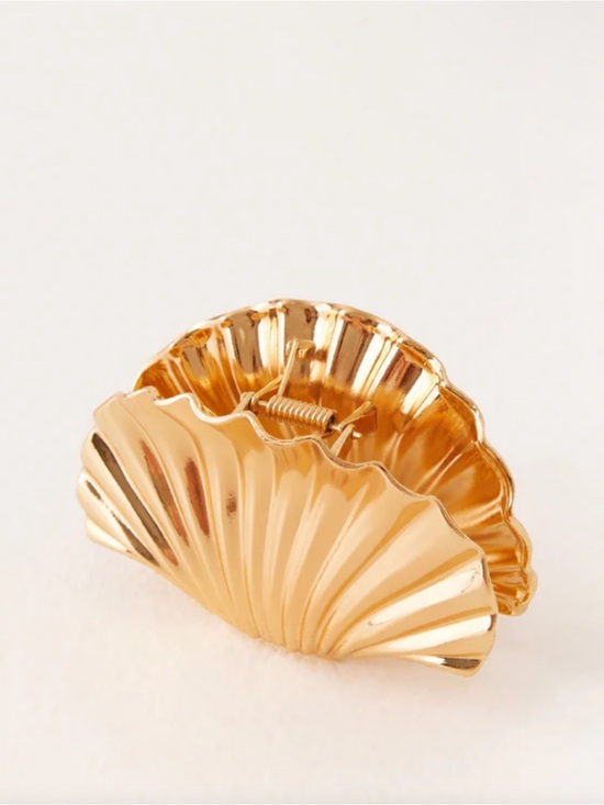 Peppermayo Accessories - Peppermayo Milano Claw Clip - Gold Scallop Shell Hair Claw